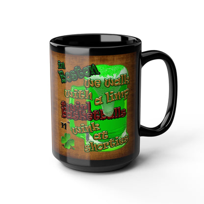 celtics logo - Black Mug (brown papyrus)