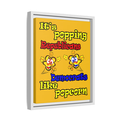 popping like popcorn - framed canvas art (yellow)