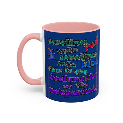 declaration of the independents - Accent Mug (dark blue)