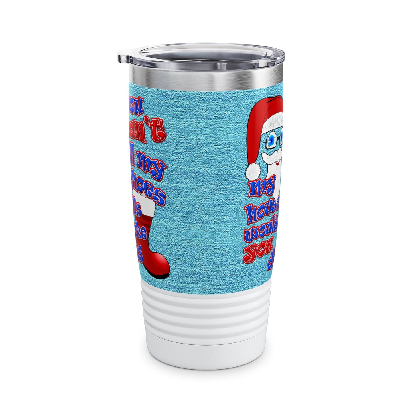 santa's shoes - Ringneck Tumbler, 20oz (faded blue)