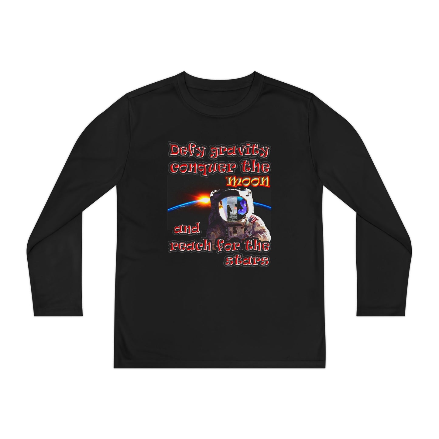 defy conquer reach - Youth Long Sleeve Competitor Tee
