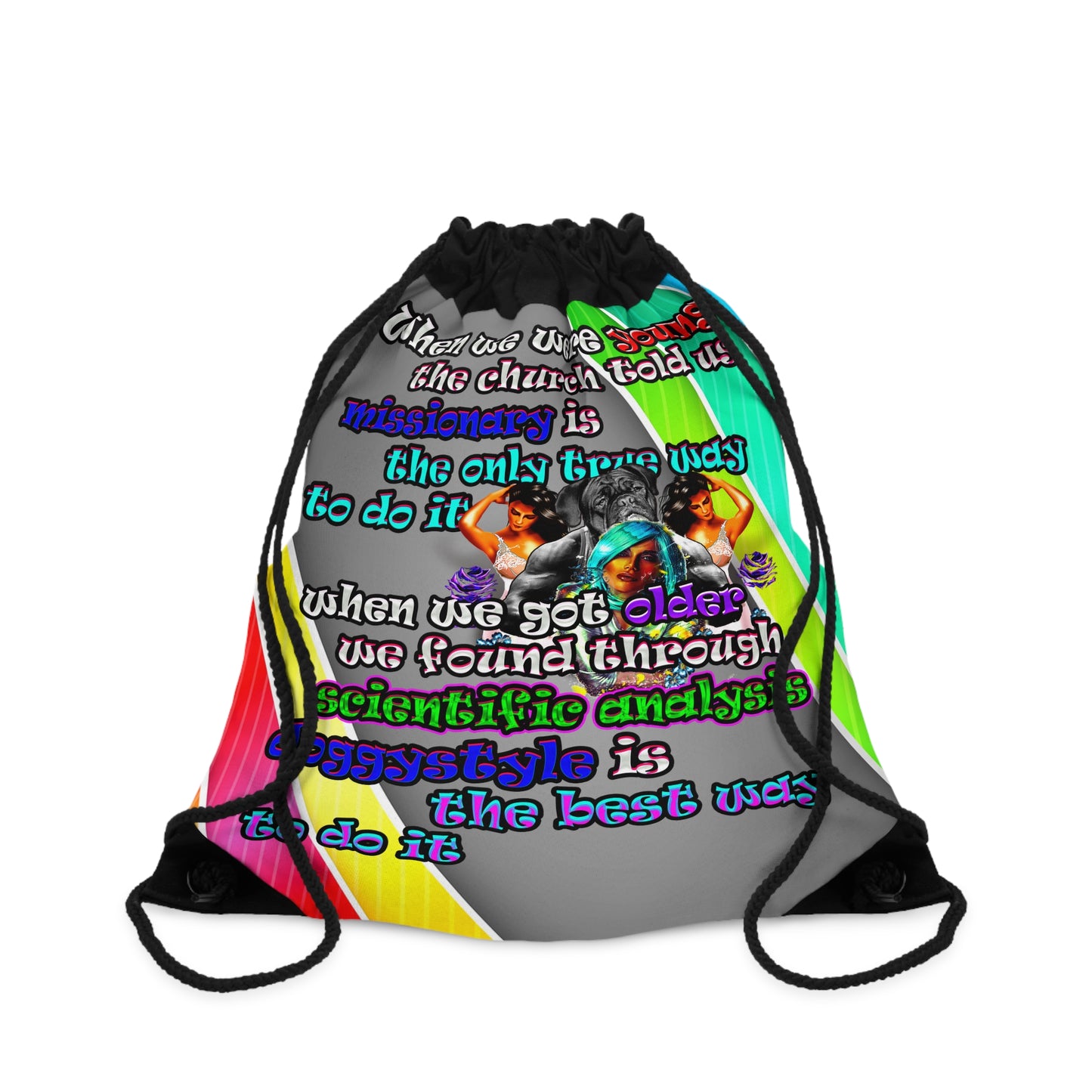 doggystyle - Drawstring Bag (rainbow split)
