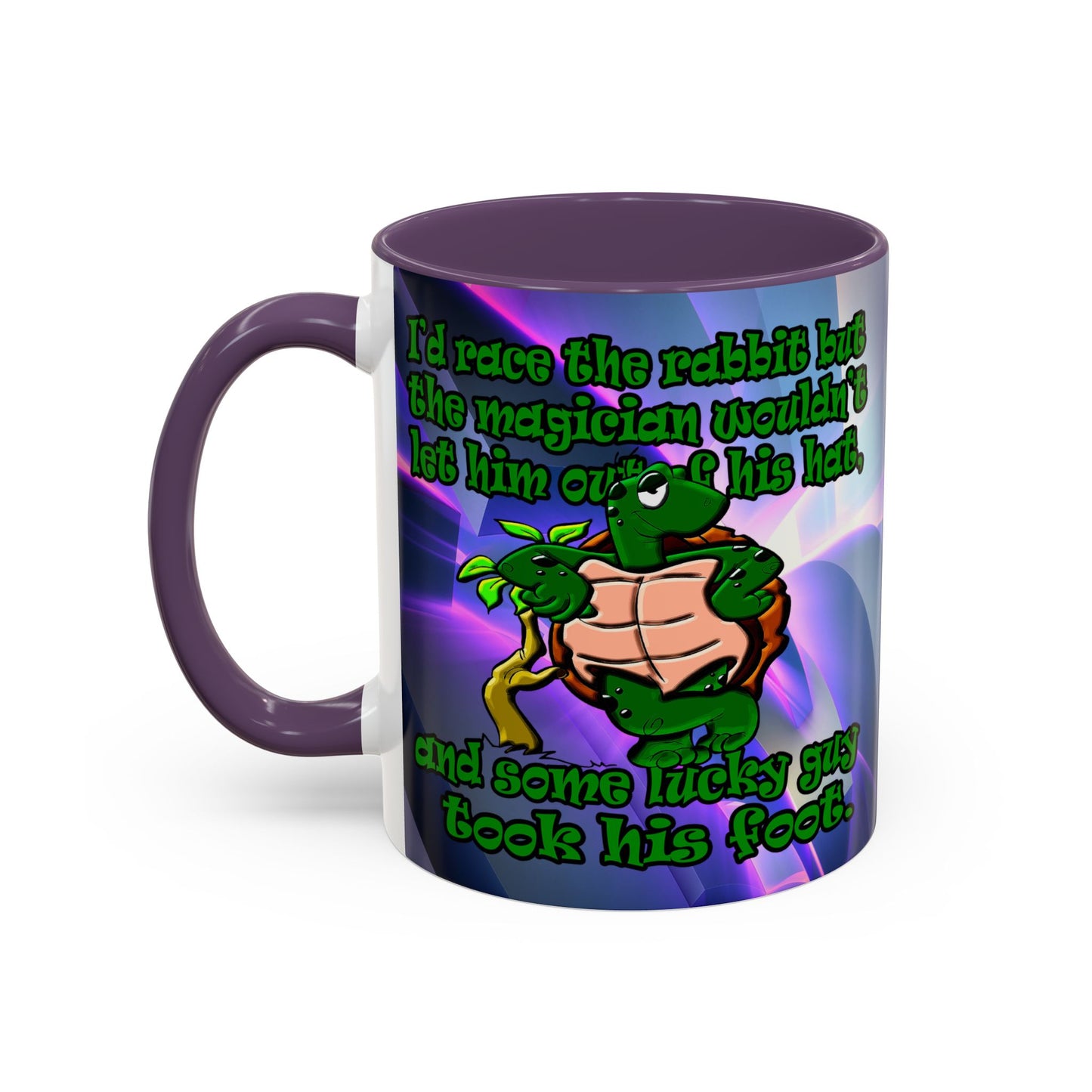 turtle race - Accent Mug (grey-pink wave)