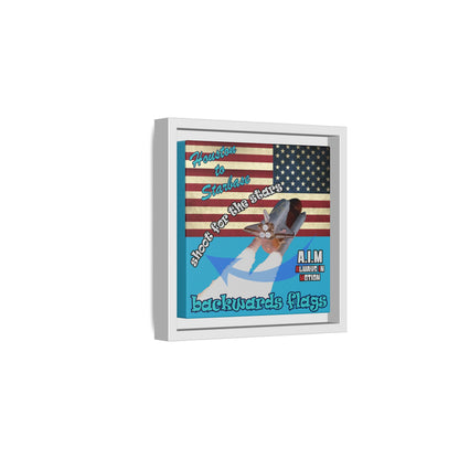 shoot for the stars - framed canvas art (turquoise)