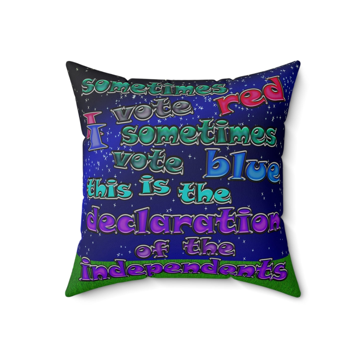 declaration of the independents - Spun Polyester Square Pillow - ('snoops' background)