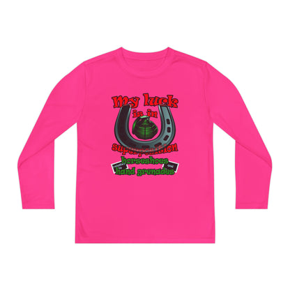 my luck - Youth Long Sleeve Competitor Tee