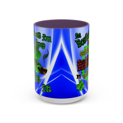celtics logo - Accent Mug (blue-white wave)