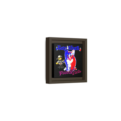 tag that - framed canvas art (black)