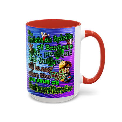 christmas spirits of boston - Accent Mug (purple wave)