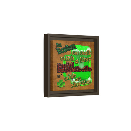celtics logo - framed canvas art (brown papyrus)