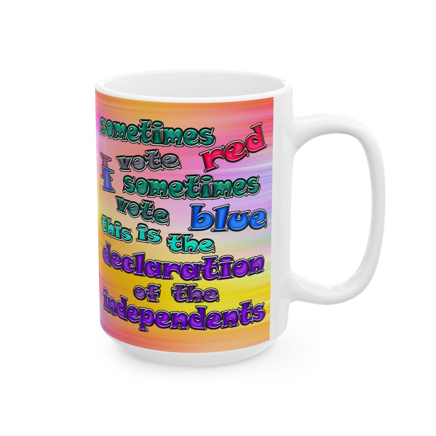 declaration of the independents - White Mug (color blur)