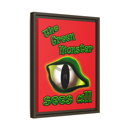 green monster - framed canvas art (red)