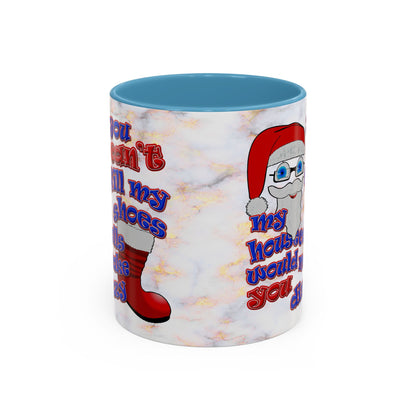 santa's shoes - Accent Mug (white marble)