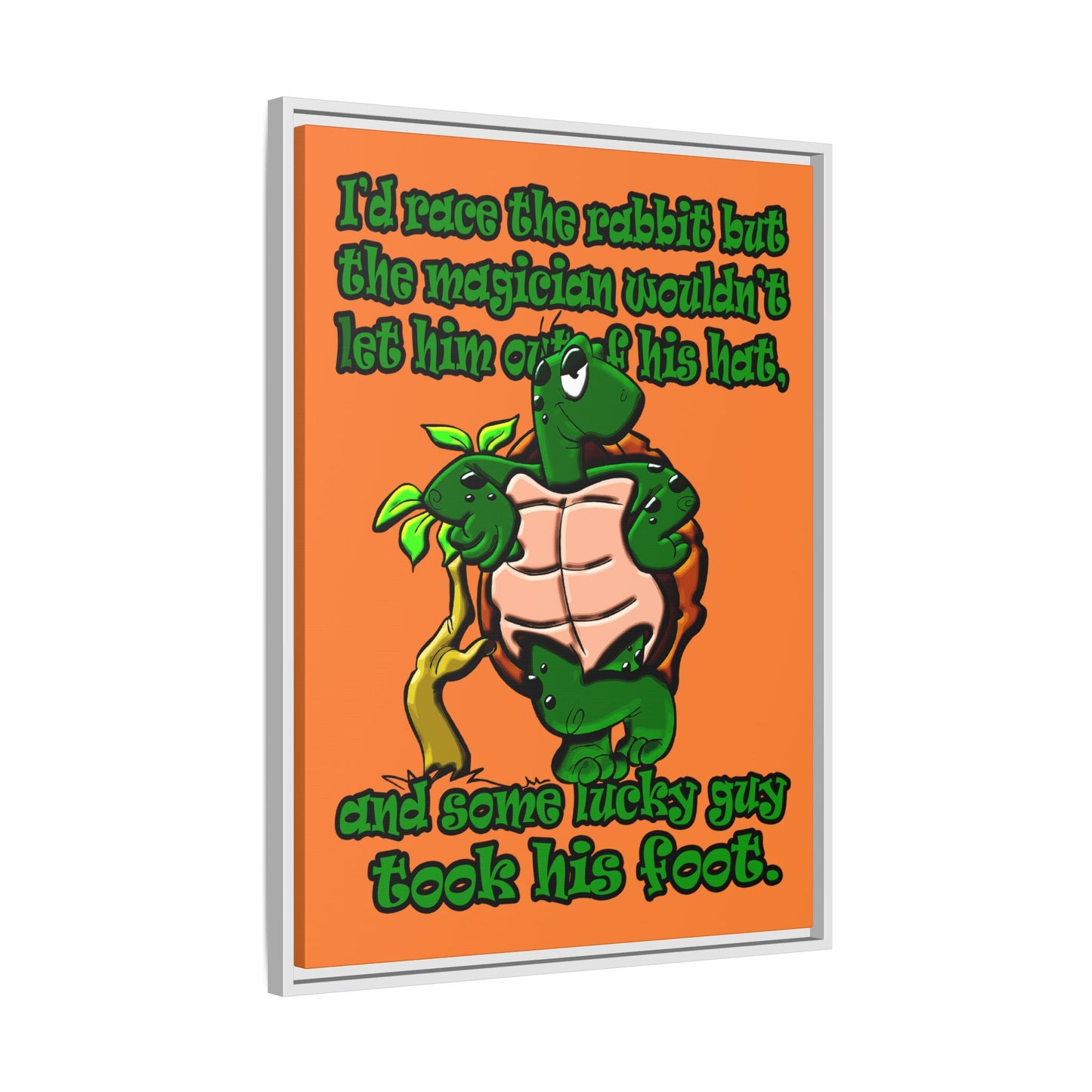 turtle race - framed canvas art (crusta)
