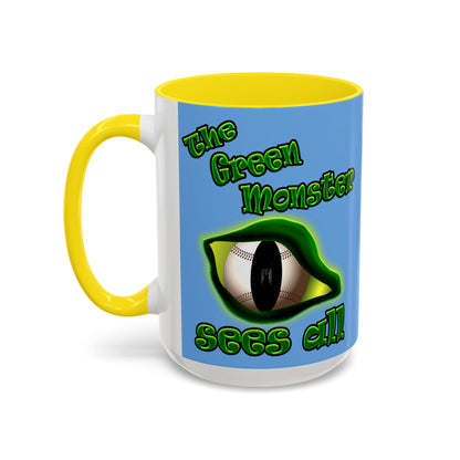 green monster - Accent Mug (light blue)
