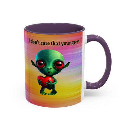I don't care that your grey - Accent Mug (color blur)