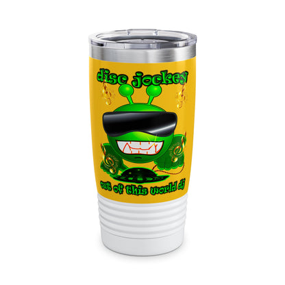 disc jockey - Ringneck Tumbler, 20oz (yellow)