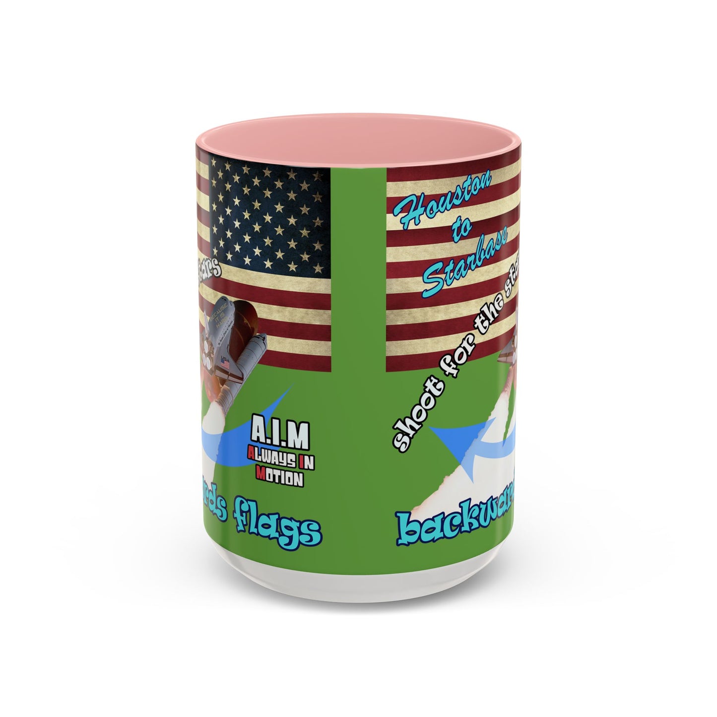shoot for the stars - Accent Mug (green)