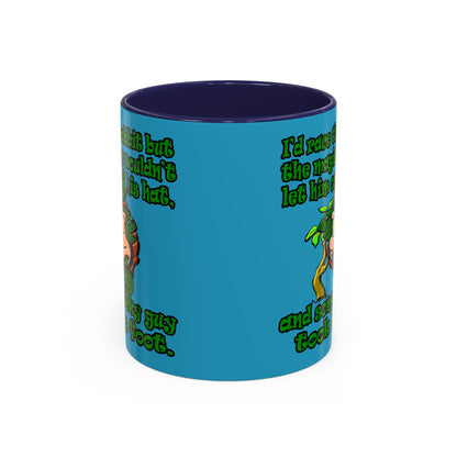 turtle race - Accent Mug (turquoise)