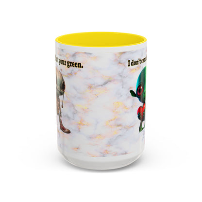 I don't care that your grey - Accent Mug (white marble)