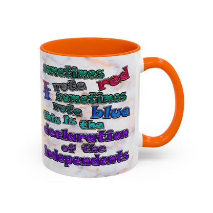 declaration of the independents - Accent Mug (white marble)