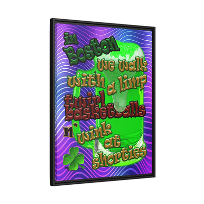 celtics logo - framed canvas art (purple wave)