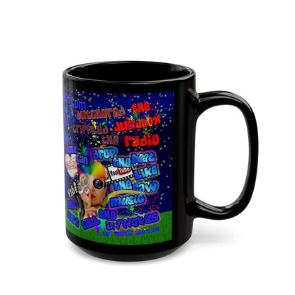 drop the beat - Black Mug ('snoops' background)