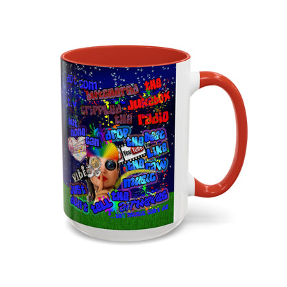 drop the beat - Accent Mug ('snoops' background)