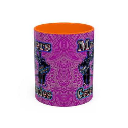 em cee squared - Accent Mug (pink swirl)