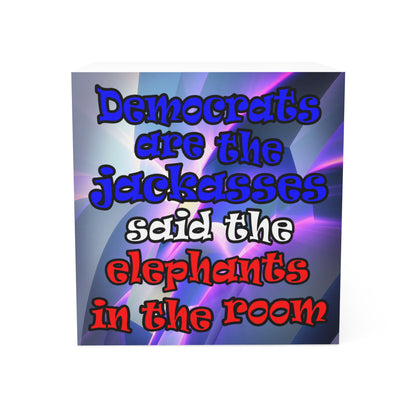 donkeys and elephants - note cube (grey-pink wave)