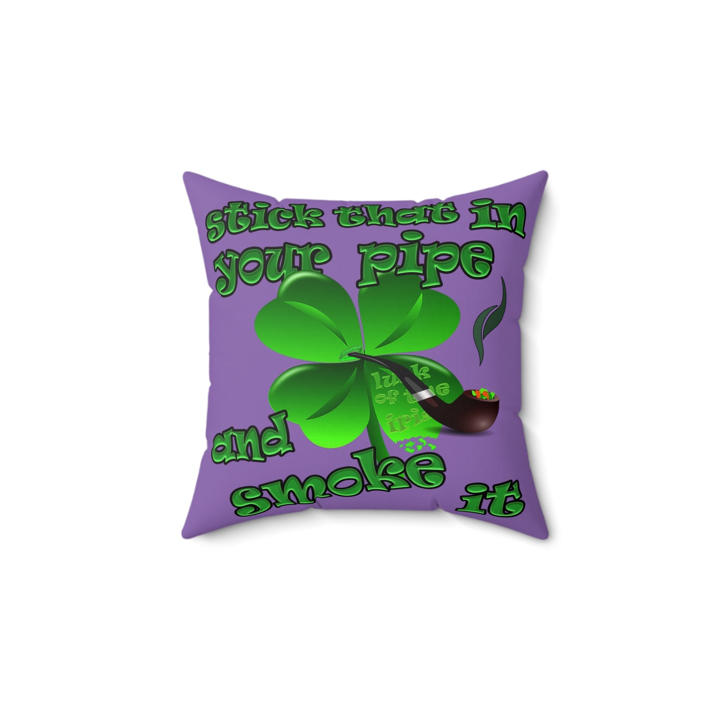 celtics logo - Spun Polyester Square Pillow - (light purple)