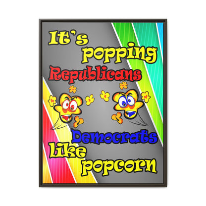popping like popcorn - framed canvas art (rainbow split)