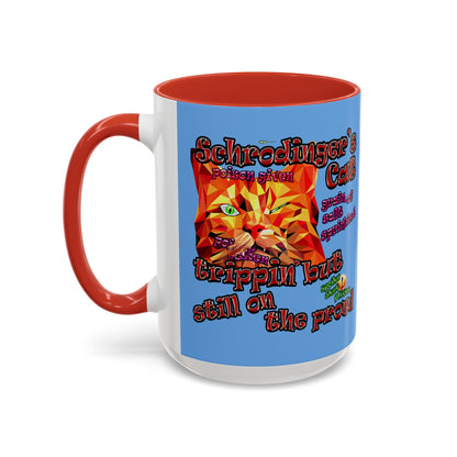 schrodinger's cat - Accent Mug (light blue)