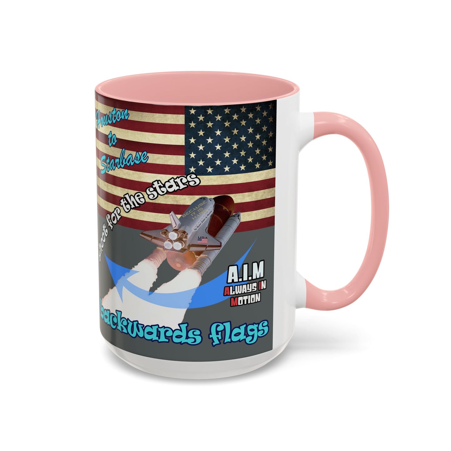 shoot for the stars - Accent Mug (dark grey)