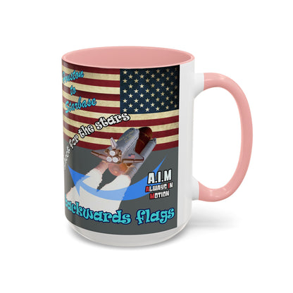 shoot for the stars - Accent Mug (dark grey)