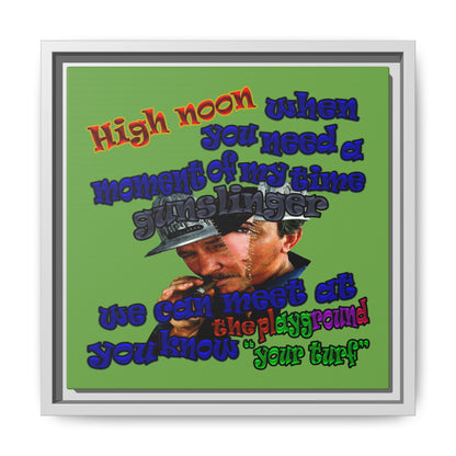 high noon - framed canvas art (green)