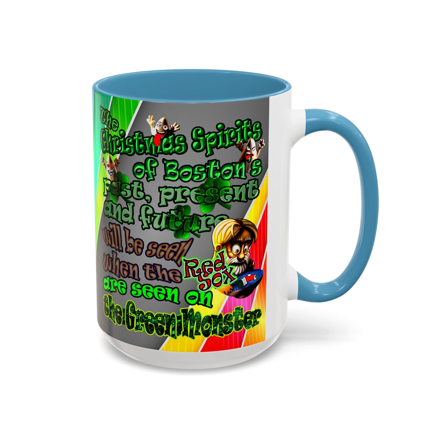 christmas spirits of boston - Accent Mug (rainbow split)