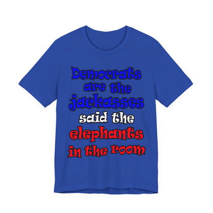donkeys and elephants - Unisex Jersey Short Sleeve Tee