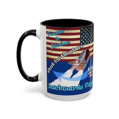 shoot for the stars - Accent Mug (dark blue)