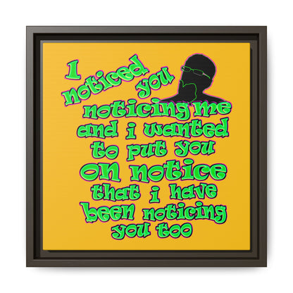 noticed you noticing - framed canvas art (yellow)