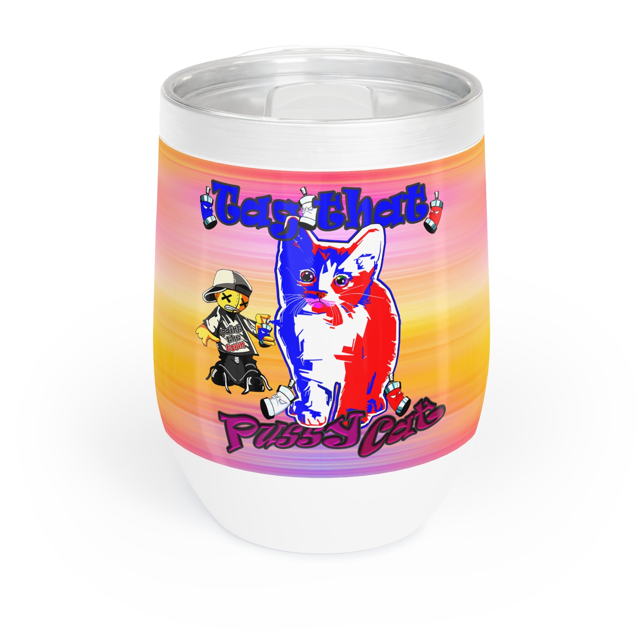 tag that - Chill Wine Tumbler (color blur)
