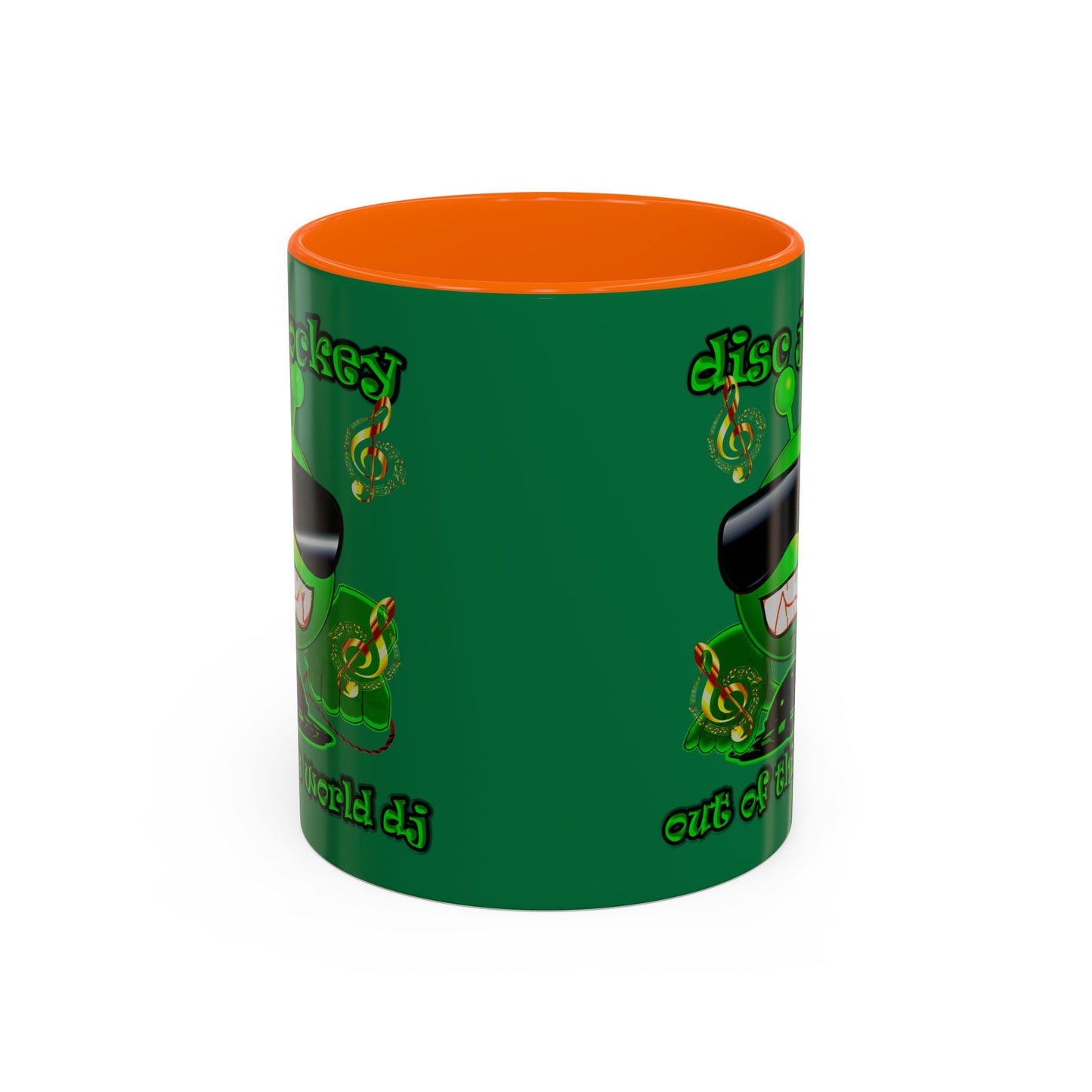 disc jockey - Accent Mug (dark green)