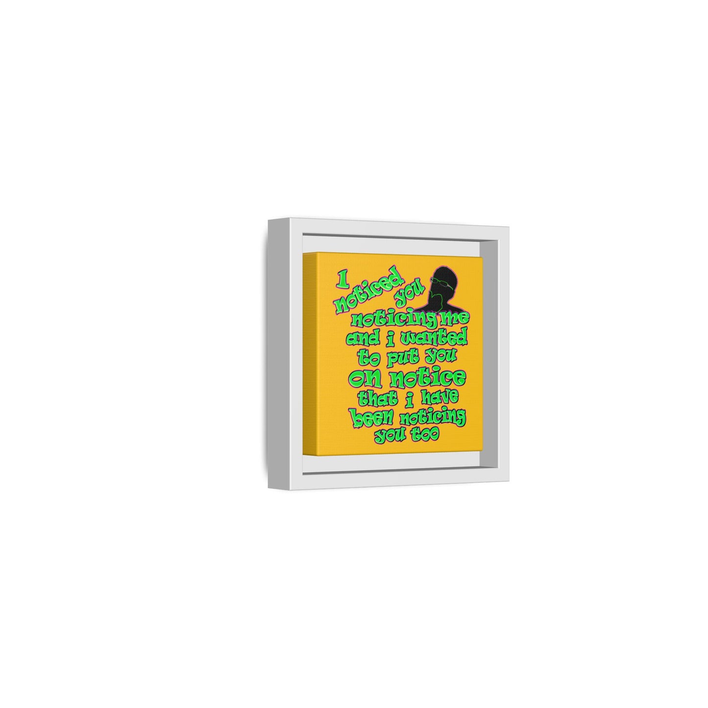 noticed you noticing - framed canvas art (yellow)
