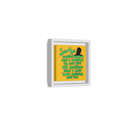 noticed you noticing - framed canvas art (yellow)