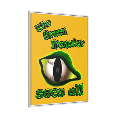green monster - framed canvas art (yellow)