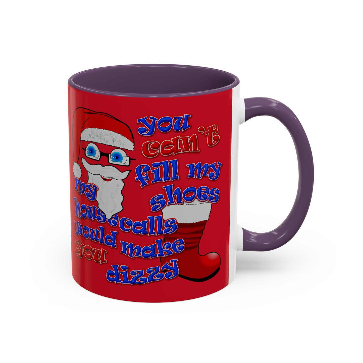 santa's shoes - Accent Mug (dark red)