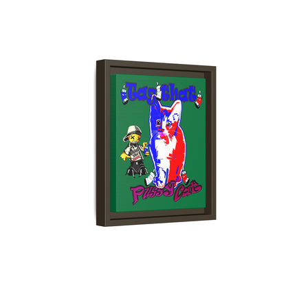 tag that - framed canvas art (dark green)