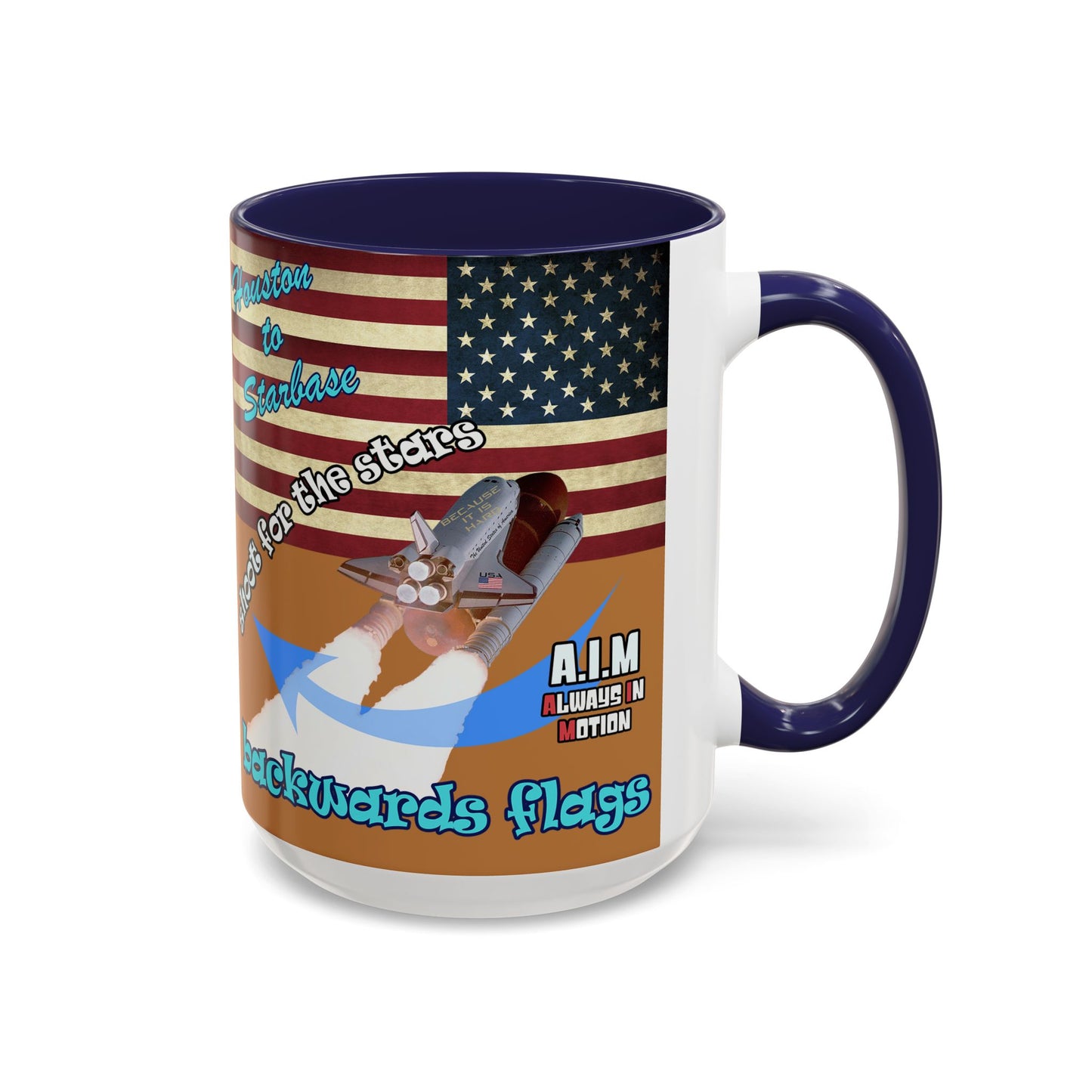 shoot for the stars - Accent Mug (light brown)