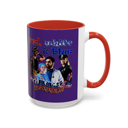 rw&b lives matter - Accent Mug (purple)