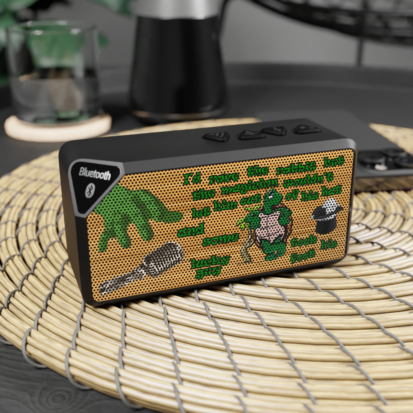 turtle race - Jabba Bluetooth Speaker (butterscotch wood finish)